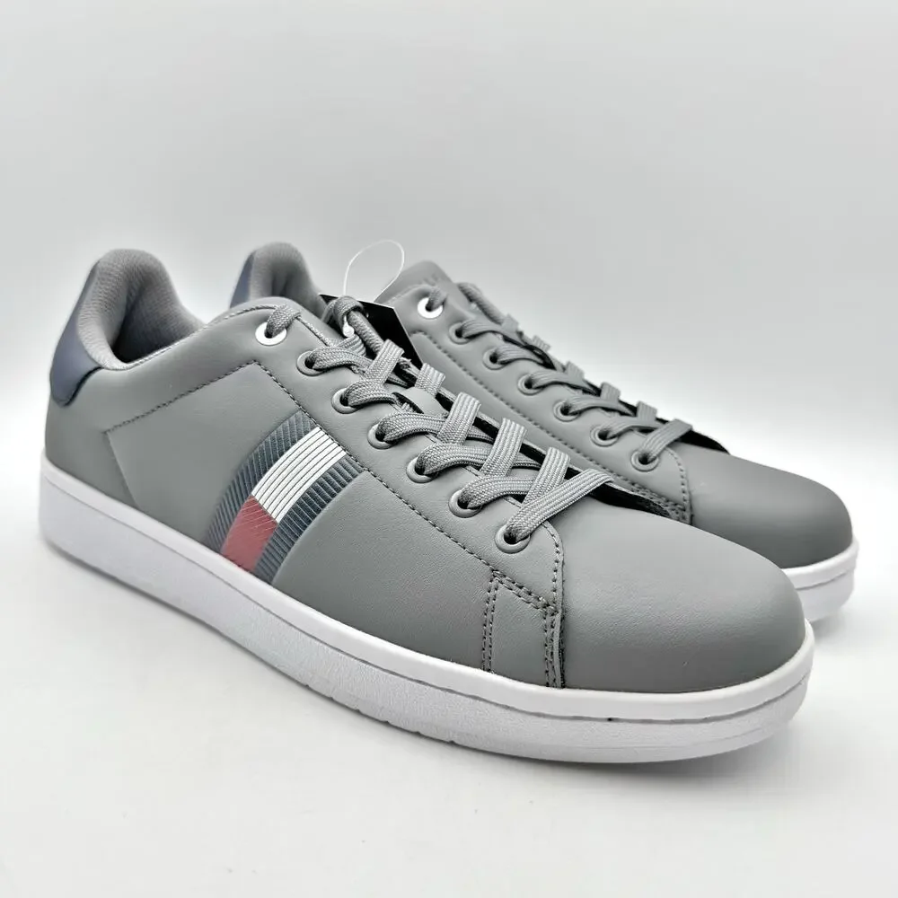 Tommy Hilfiger Mens Lampkin Flag Low Top Sneakers US 12 Grey  Cup-Sole NIB